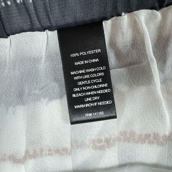 Harve Benard Large Blue Line Stripe Hi Lo Striped Pleated Skirt Boho NWT - Picture 5 of 6